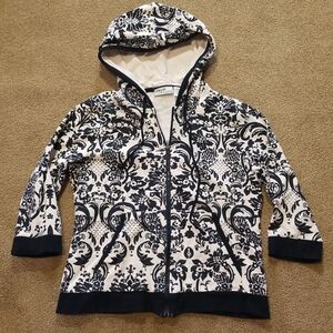3/4 sleeve hooded jacket
